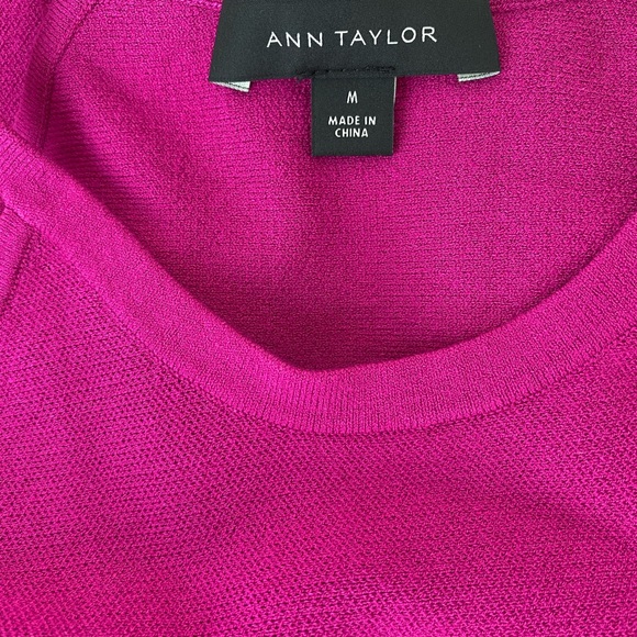 Ann Taylor exposed shoulder peplum top - Picture 7 of 8